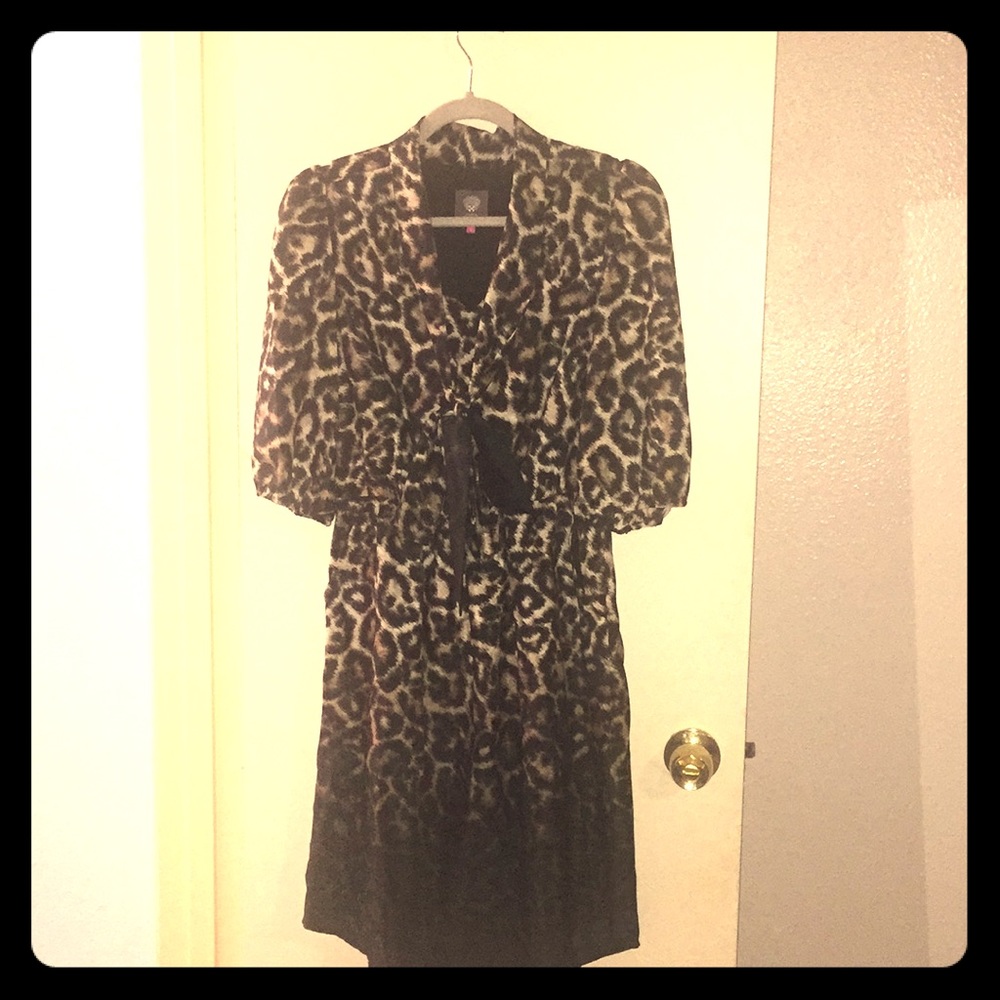 Vince Camino ombré leopard dress